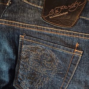 Ed Hardy Jeans, size 31 rhinestone tiger